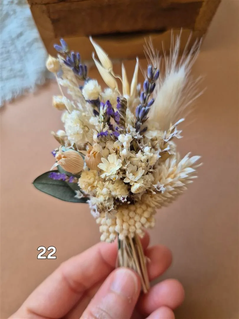 Aimant fleuri mini bouquet de fleurs séchées - cadeau de fin d'année scolaire (maîtresse, ATSEM, nounou) – Image 14