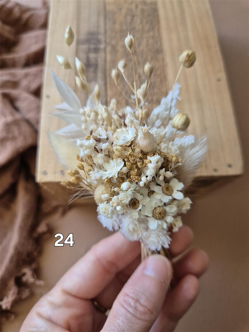 Aimant fleuri mini bouquet de fleurs séchées - cadeau de fin d'année scolaire (maîtresse, ATSEM, nounou) – Image 20