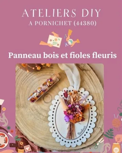 Atelier DIY – Petit cadre en bois et fiole Bonheur fleuris