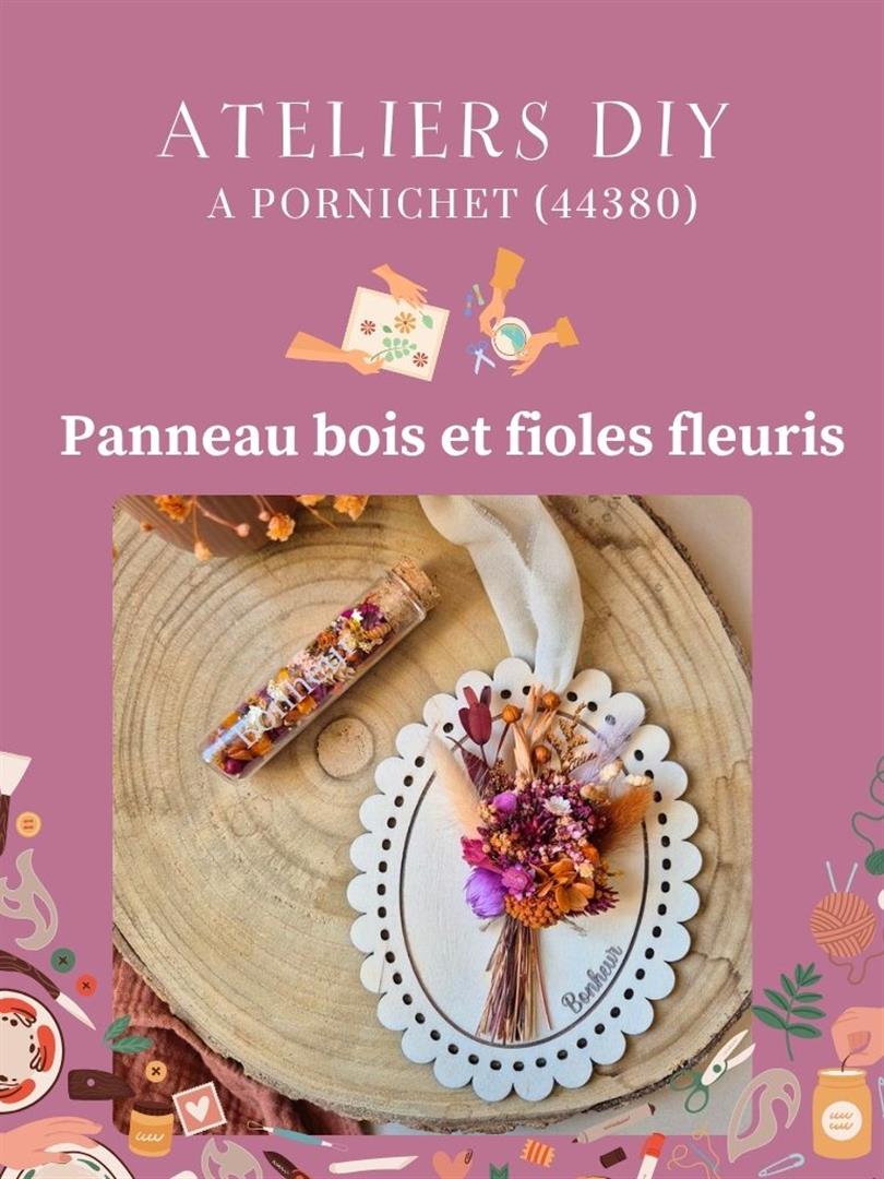 Atelier DIY – Petit cadre en bois et fiole Bonheur fleuris