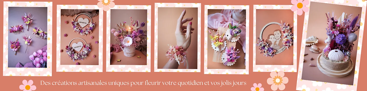 Boutique Rose Mai : fleurs séchées et créations de printemps