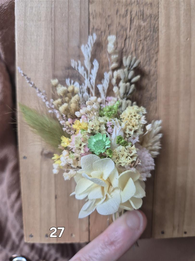 Aimant fleuri mini bouquet de fleurs séchées - cadeau de fin d'année scolaire (maîtresse, ATSEM, nounou) – Image 25
