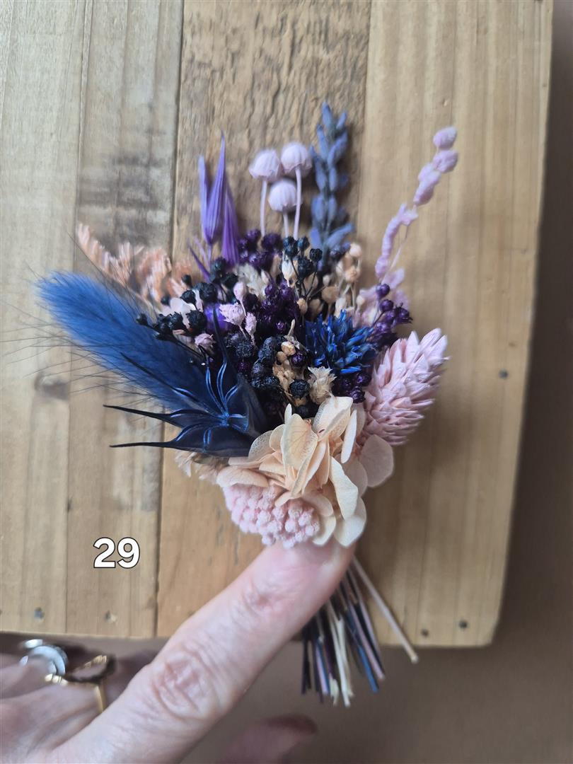 Aimant fleuri mini bouquet de fleurs séchées - cadeau de fin d'année scolaire (maîtresse, ATSEM, nounou) – Image 29