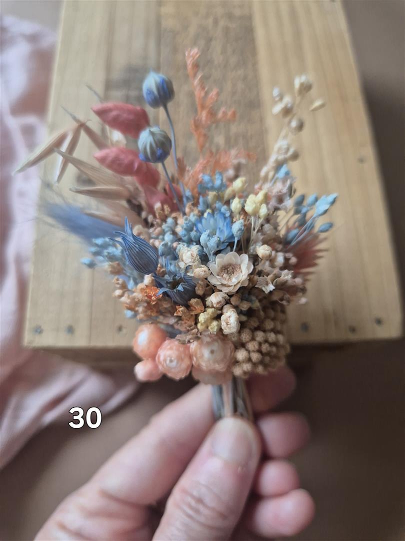 Aimant fleuri mini bouquet de fleurs séchées - cadeau de fin d'année scolaire (maîtresse, ATSEM, nounou) – Image 30