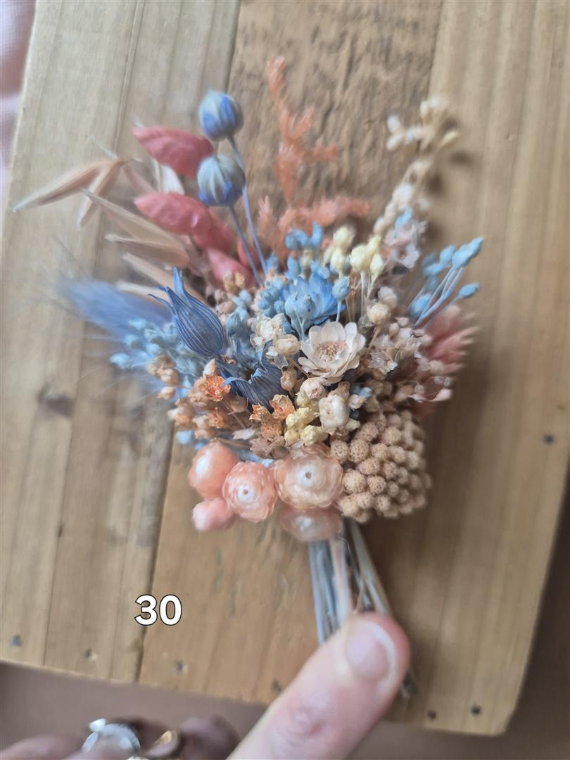 Aimant fleuri mini bouquet de fleurs séchées - cadeau de fin d'année scolaire (maîtresse, ATSEM, nounou) – Image 31