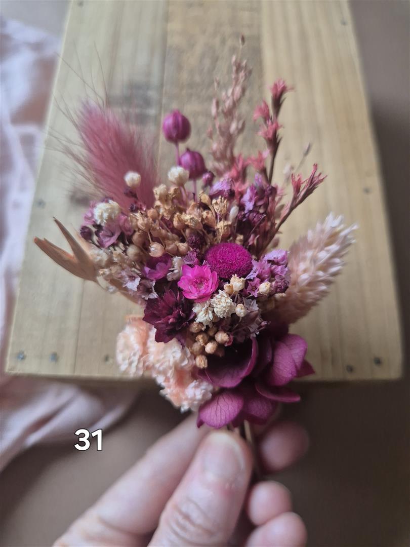 Aimant fleuri mini bouquet de fleurs séchées - cadeau de fin d'année scolaire (maîtresse, ATSEM, nounou) – Image 32