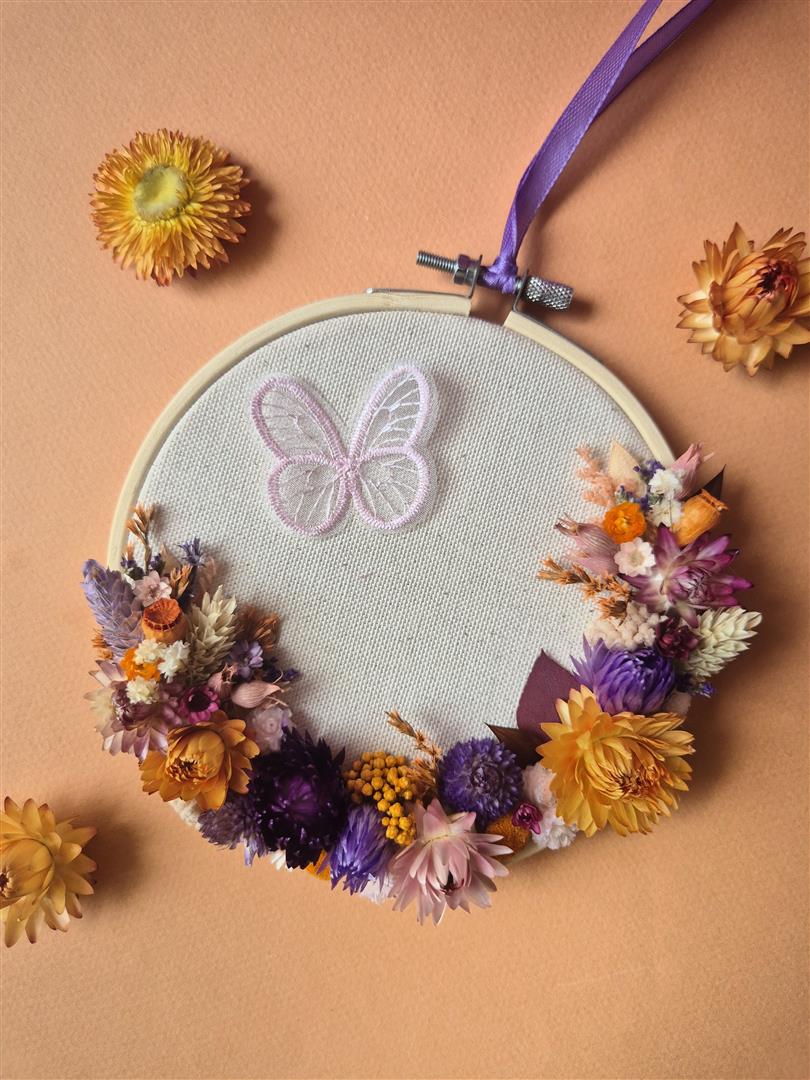 Atelier enfants Tambour à broder fleuri – Image 2