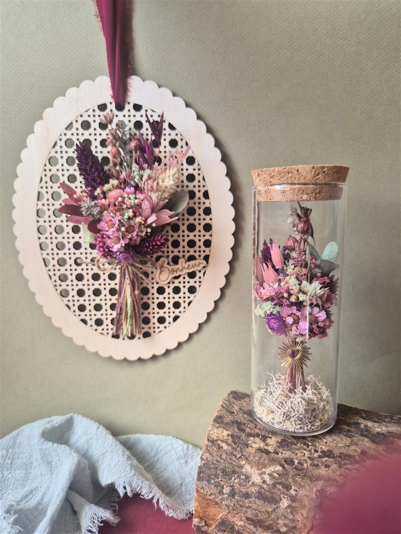 Atelier DIY – Petit cadre en bois et fiole fleuris – Image 2
