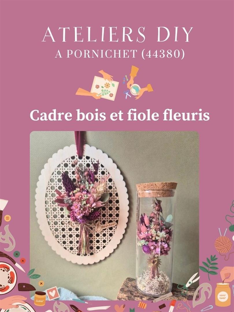 Atelier DIY – Petit cadre en bois et fiole fleuris