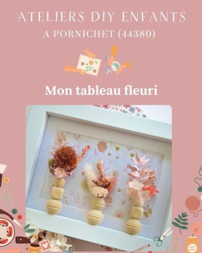 Atelier enfants "Mon tableau fleuri" en fleurs séchées