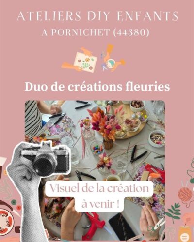 Atelier enfants Duo de créations en fleurs séchées